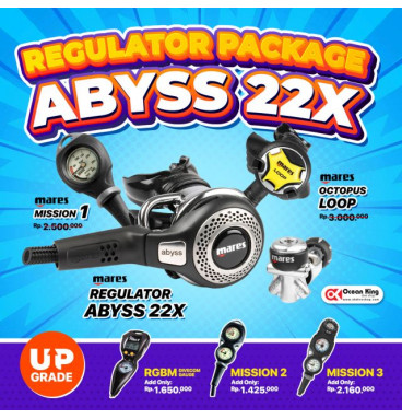 DEAL PACKAGE REGULATOR ABYSS MARES 22X (INCLUDE OCTOPUS + SPG) 