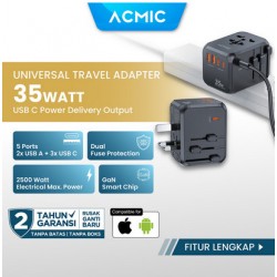 ACMIC TAC35 Travel Adapter Universal GaN 35watt Adaptor Fast Charging