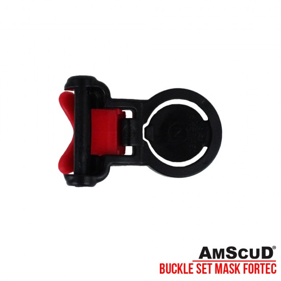SPAREPART AMSCUD BUCKLE SET BLACK WITH RED ADJUST