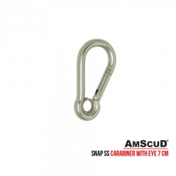 AmScuD Stainless Steel Snap SS Carabiner With Eye 7.1cm