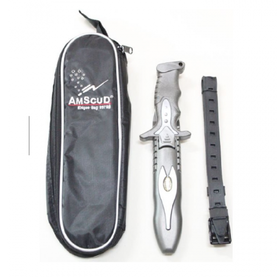 KNIFE DIVING CUT TOOL SS CORONA POINT + BAG AMSCUD KNEGEE