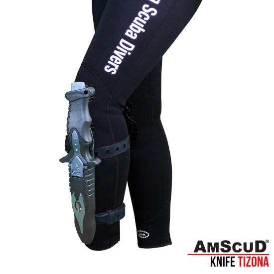 KNIFE DIVING CUT TOOL SS CORONA POINT + BAG AMSCUD KNEGEE