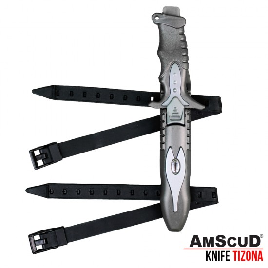 KNIFE DIVING CUT TOOL SS CORONA POINT + BAG AMSCUD KNEGEE