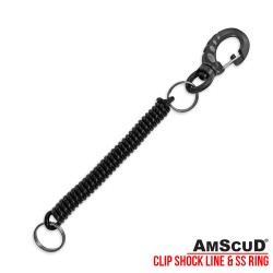 SWIVEL CLIP SHOCK LINE WITH SS RING