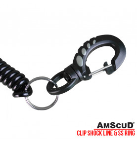 SWIVEL CLIP SHOCK LINE WITH SS RING