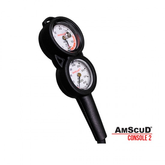 CONSOLE 2 GAUGE PRESSURE + DEPTH GAUGE AMSCUD