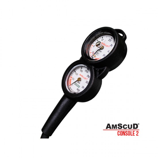 CONSOLE 2 GAUGE PRESSURE + DEPTH GAUGE AMSCUD