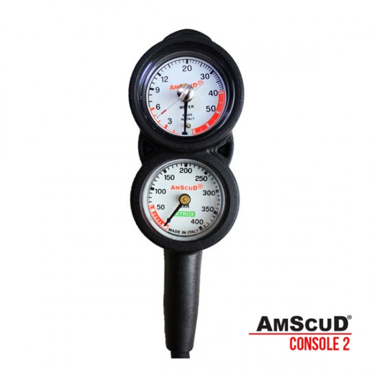 CONSOLE 2 GAUGE PRESSURE + DEPTH GAUGE AMSCUD