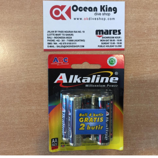 BATTERY ALKALINE AA (6 PCS)