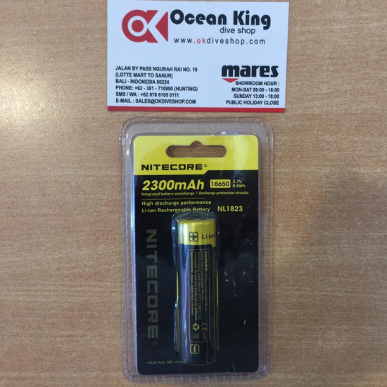 BATTERY RECHARGEABLE 18650 NITECORE 2300mAh
