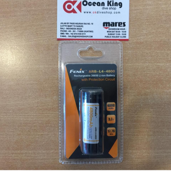 BATTERY RECHARGEABLE 26650 FENIX - 4800MAH