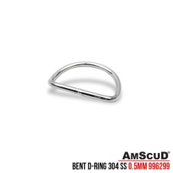 AmScuD Bent D-Ring 304 SS 0.5mm 