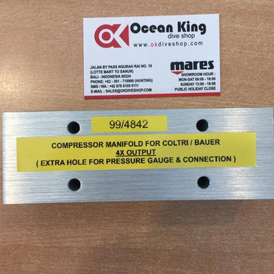 SPAREPART 7 PORT ALUMINIUM BLOCK 1/4NPT