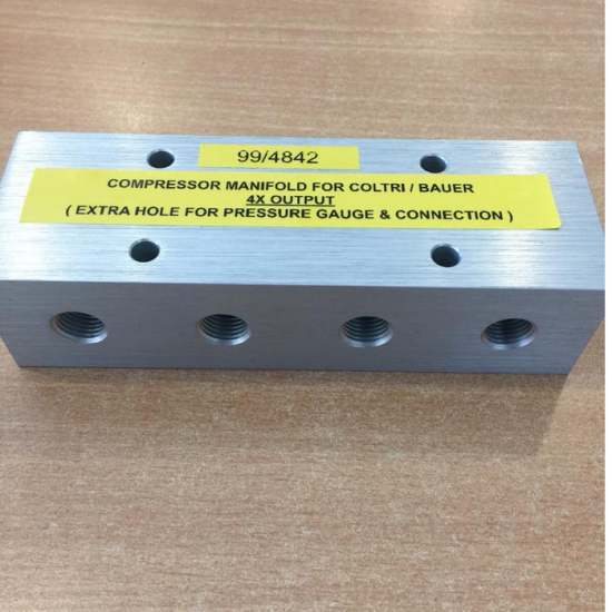 SPAREPART 7 PORT ALUMINIUM BLOCK 1/4NPT