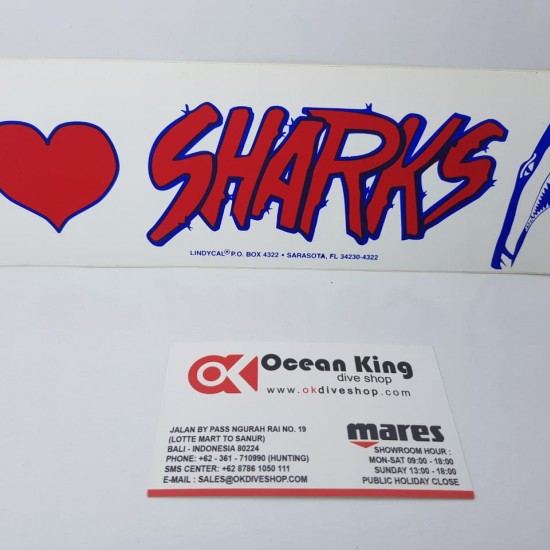 STICKER I LOVE SHARKS 