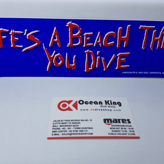 STICKER LIFES A BEACH THEN YOU DIVE (NO.16)