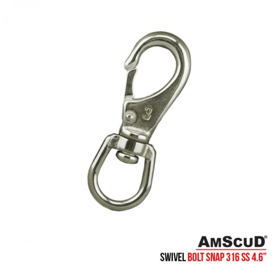 Stainless Steel Swivel Bolt Snap 4.6″ 99/6333