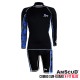SET RASHGUARD AMSCUD LONG SLEEVE X-FIT  + SHORT PANTS BLUE