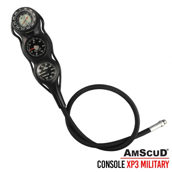 AmScuD Console XP3 Military In-Line – PRESSURE + DEPTH GAUGE + COMPASS 