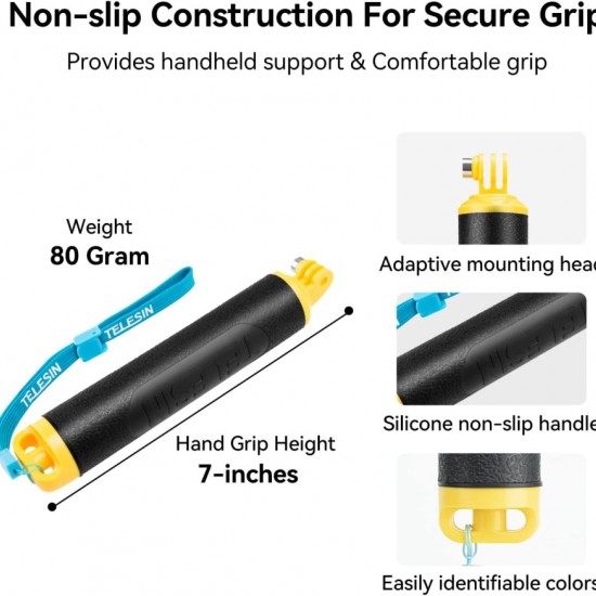 TELESIN BUOYANCY RUBBER HANDLE