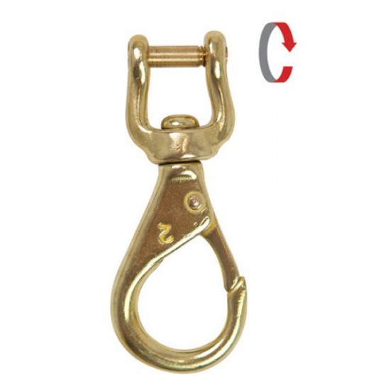 SCUBA HIGHLAND 3.4 BRASS SHACKLE SNAP HOOK 
