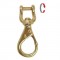 SCUBA HIGHLAND 3.4 BRASS SHACKLE SNAP HOOK 