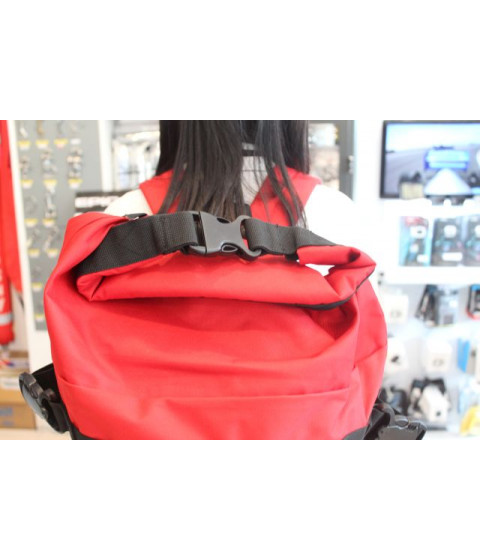 MERORA NEO BACKPACK ROLL TOP SYSTEM WITH BUCKLE - RED COLOR