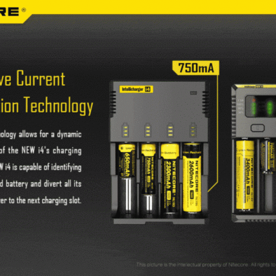 NITECORE INTELLICHARGE NEW I4 4-CHANNEL - SMART CHARGER