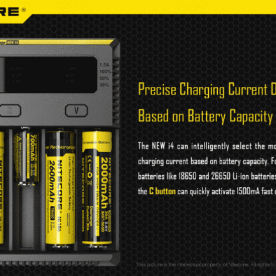 NITECORE INTELLICHARGE NEW I4 4-CHANNEL - SMART CHARGER