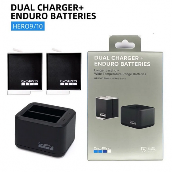 DUAL CHARGER + ENDURO BATTERY  GO PRO ORIGINAL