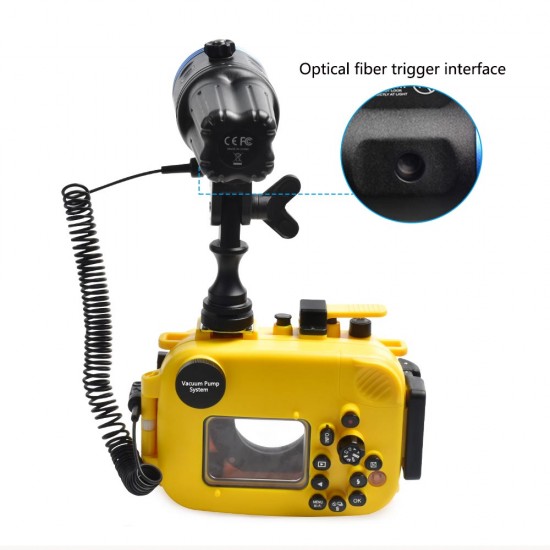 Seafrogs SF-L02 5000lm Diving Torch With Ring Glass 