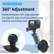  TELESIN Aluminum Alloy Camera Suction Cup Mount