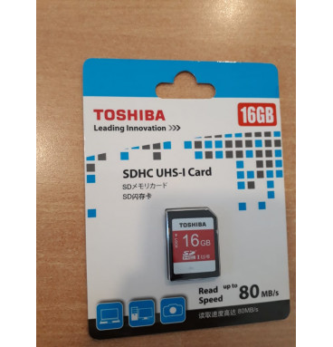 MEMORY TOSHIBA SDHC 16GB 80MBs UHS-I (ORIGINAL)