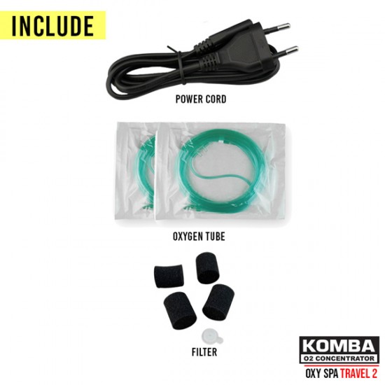 KOMBA OXY SPA TRAVEL V2 Oxygen Concentrator BASIC-SET – Pure Oxygen up to 93% Generator 1-5L/min