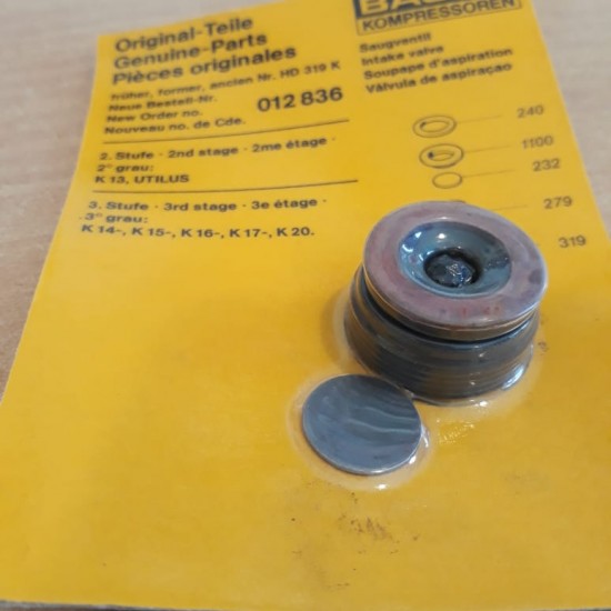 SPAREPART COMPRESSOR BAUER INTAKE VALVE 012836