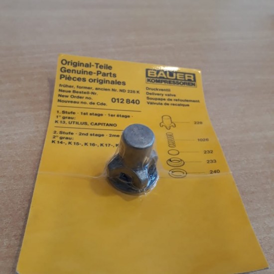 SPAREPART COMPRESSOR BAUER VALVE 012840