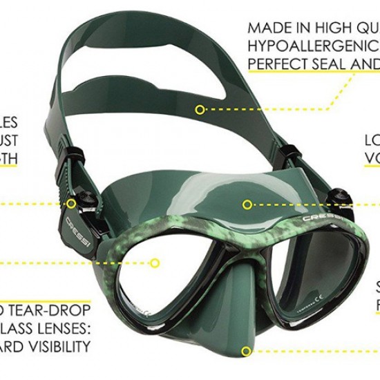 COMBOSET CRESSI METIS - FREEDIVING MASK + SNORKEL