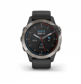 Garmin Quatix 6 Sapphire - Silicone W/Black Band GPS Watch SEA