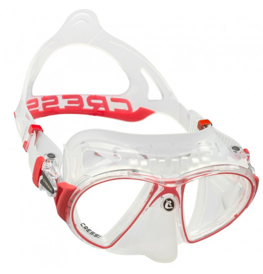 Mask Cressi Zeus CLEAR/RED – Perfect For Diving