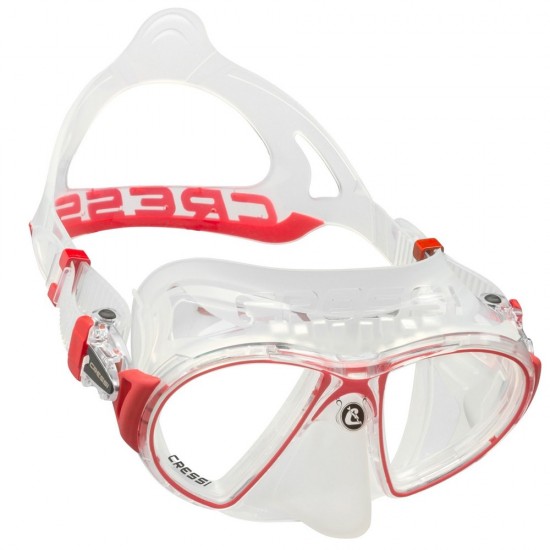 Mask Cressi Zeus CLEAR/RED – Perfect For Diving