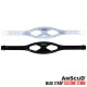 MASK STRAP BLACK/CLEAR SILICONE AMSCUD + RETAINER 22MM