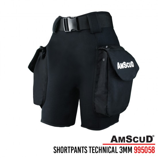 SHORT PANTS  AMSCUD TECHNICAL BLACK 3MM