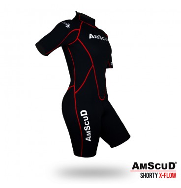 WETSUIT AMSCUD SHORTY X-FLOW RED 3MM