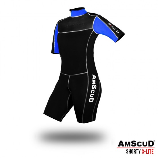 WETSUIT SHORTY AMSCUD X-LITE BLUE 3MM