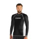 RASHGUARD CRESSI LONG SLEVEE BLACK-WHITE