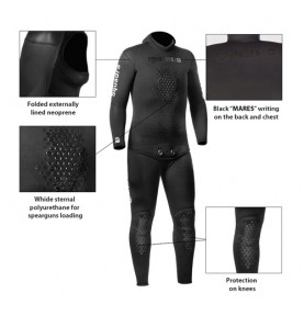 Details about   MARES Illusion 30 Wetsuit Camouflage Apnea Neoprene 0 1/8in Open Cell 