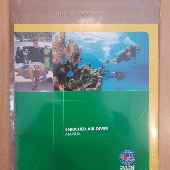 PADI SPECIALITY EANX ( NITROX) MANUAL W/ DC SIMULATOR WSS CARD W/ PIC