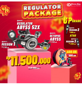 DEAL PACKAGE REGULATOR MARES ABYSS 52X ( INCLUDED OCTOPUS ABYSS + SPG ) ADD DIVE ALERT + MERORA BAG