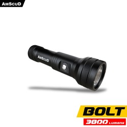 TORCH AMSCUD BOLT 3800 LUMENS + BATTERY RECHARGEABLE
