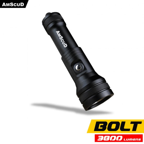 TORCH AMSCUD BOLT 3800 LUMENS + BATTERY RECHARGEABLE
